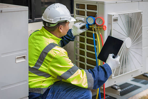 Professional Hvac technician working in Wharton, TX